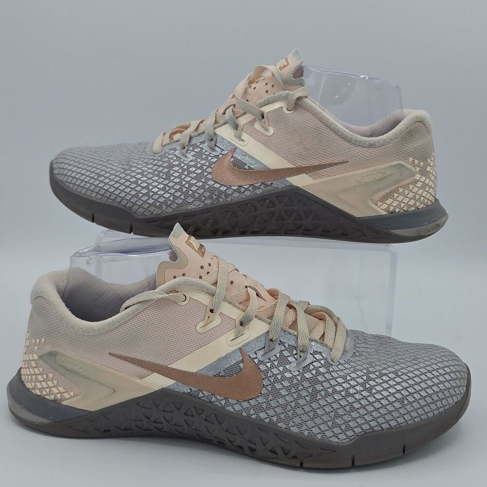 Nike Metcon 4 XD Women 10 Atmosphere Grey Rose Gold Metallic AV2252-001 Shoes
